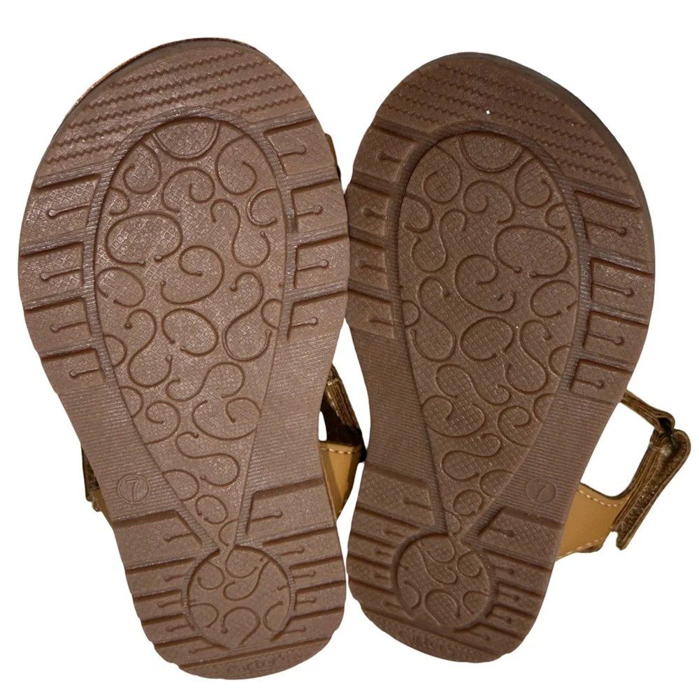 Carter’s NWOT Toddler Girl Sandals Brown Bow Size 7